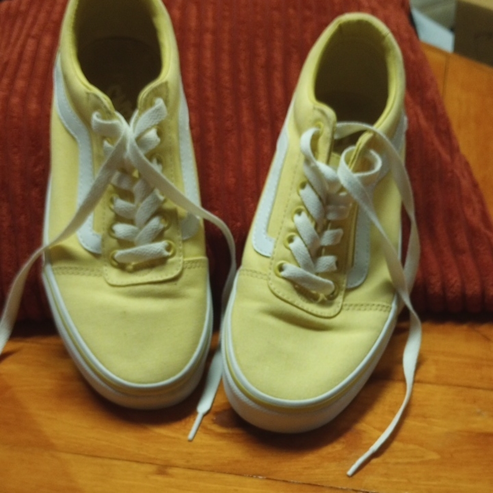 Women's Vans Yellow Sneakers with White Details